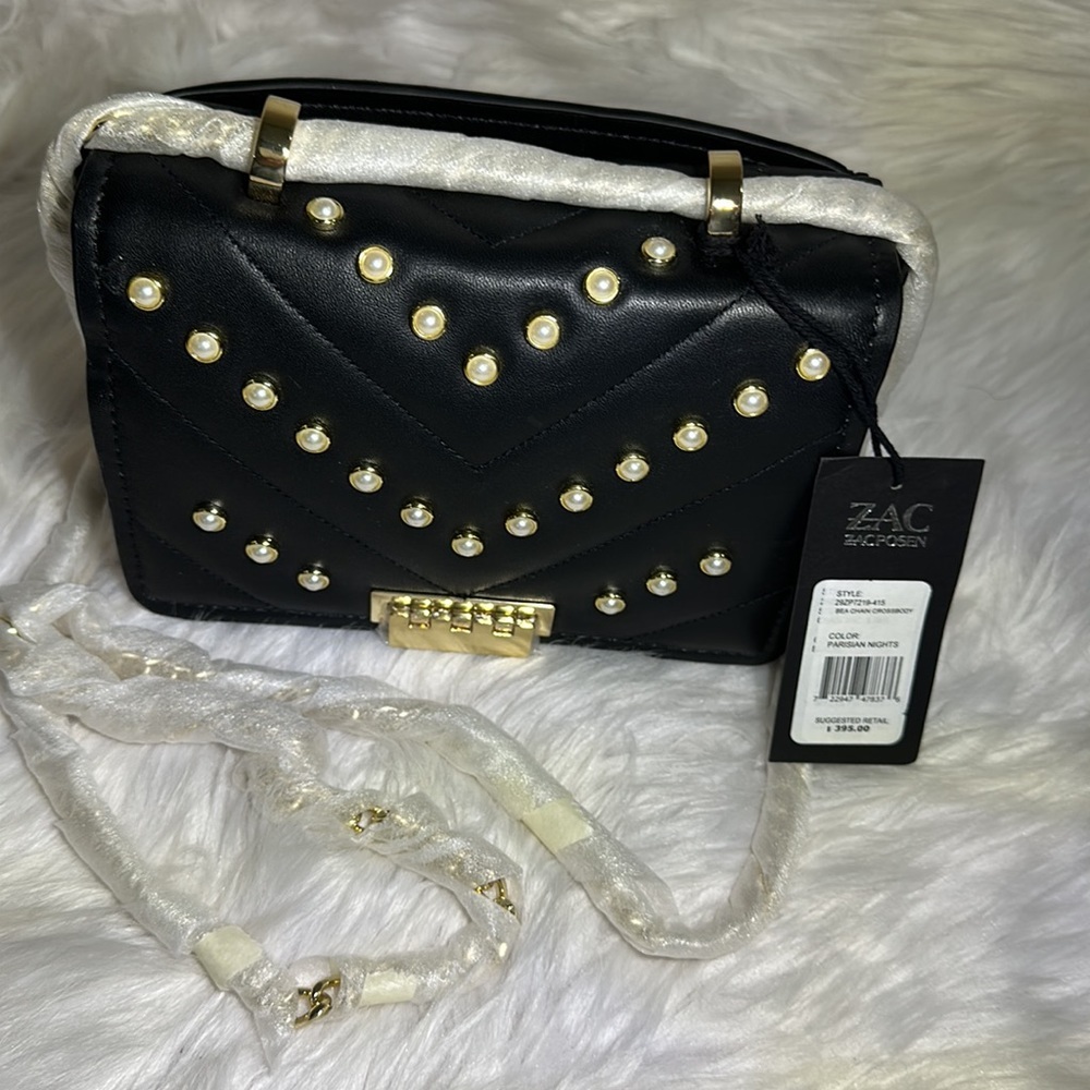 ZAC Zac Posen™ Soft Earthette Mini Chain Shoulder - Pearl Lady. NWT - Picture 10 of 11